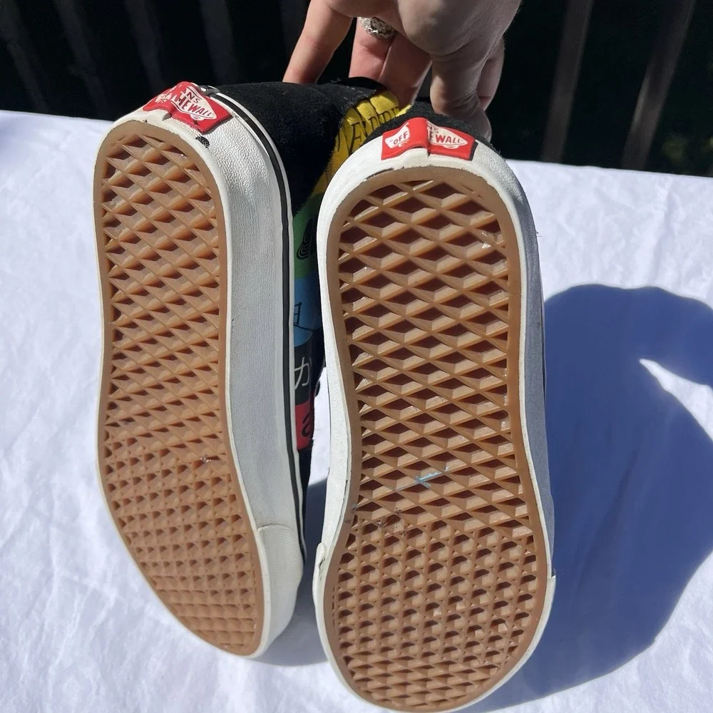 VANS Sk8 Hi‎ Top Espiritu Mens Sz 8 Multi Color Skateboard Sneakers Women's 9.5